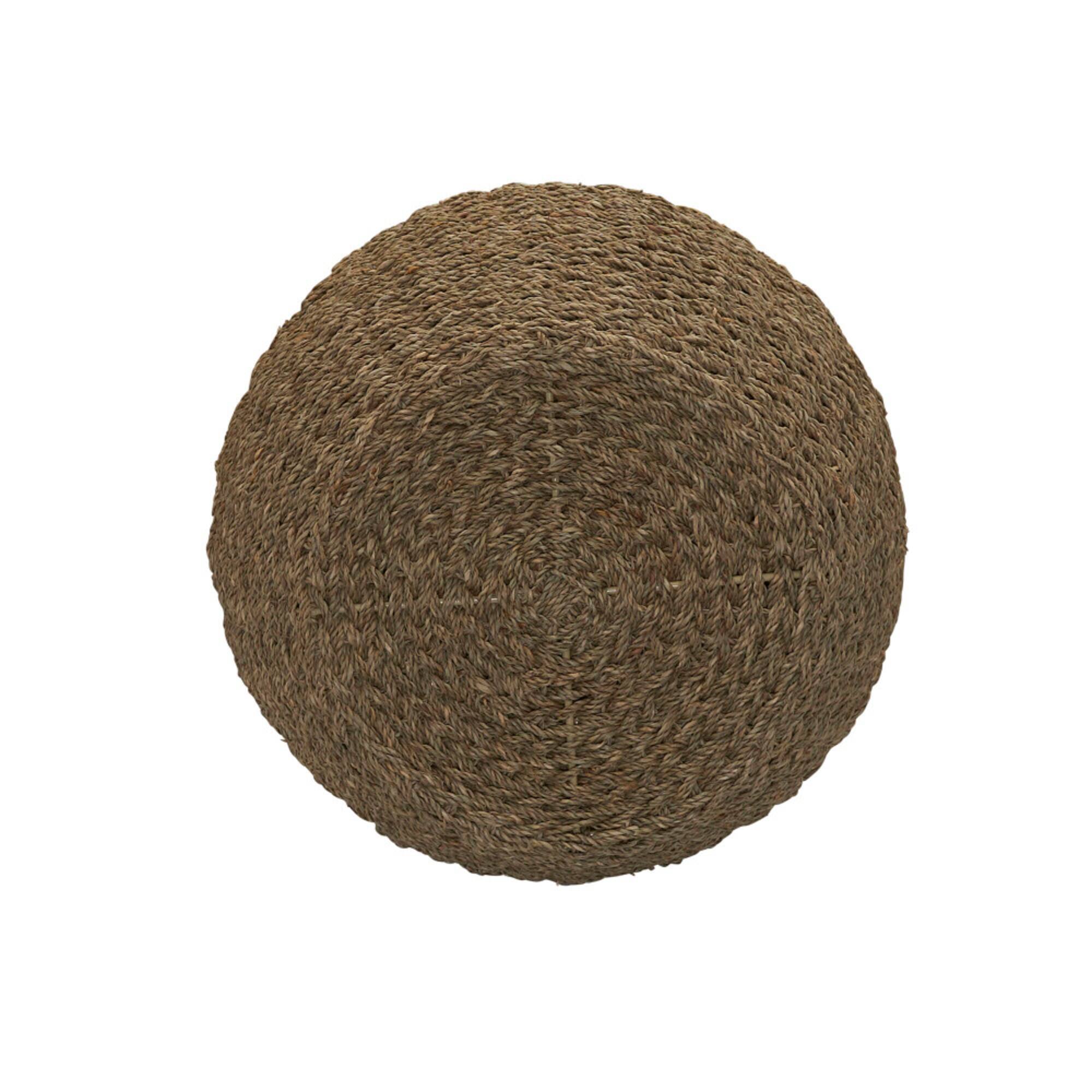 Household Essentials 19" Woven Natural Seagrass Storage End Table